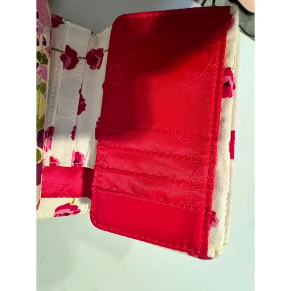 Vera Bradley Floral Wallet Beige Pink Small Women's - Picture 5 of 7